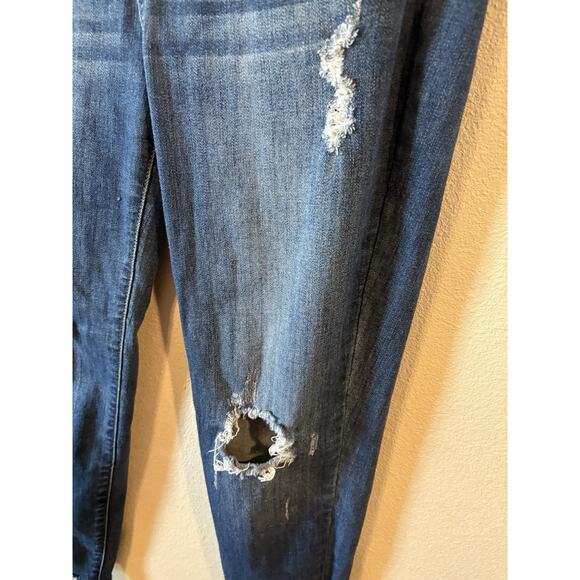 Judy Blue Jeans Women's 9/29 Straight Fit High Rise Distressed Cropped JB82115DK - Picture 4 of 16